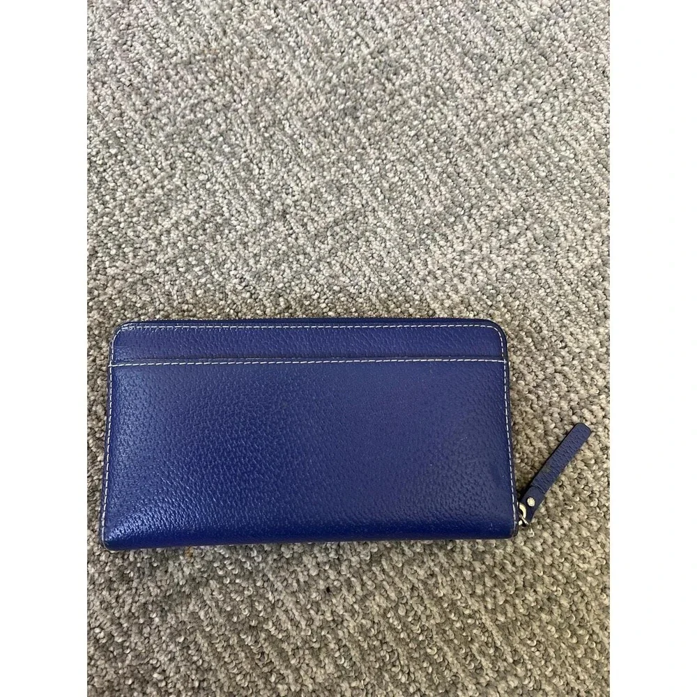 kate spade blue leather